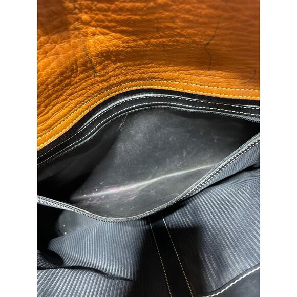 Dooney & Bourke Black Leather Tote Shoulder Bag Purse Handbag ParaSole Made USA - Picture 9 of 13